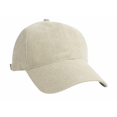 Constructed Distressed Washed Brushed Canvas Cap (Solid Colors)