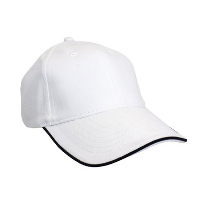 Constructed Brushed Piped Sandwich Cap