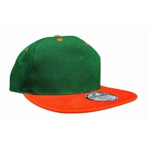 Deluxe Fashion Wool Blend Flat Peak Snapback Cap (2-Tone)